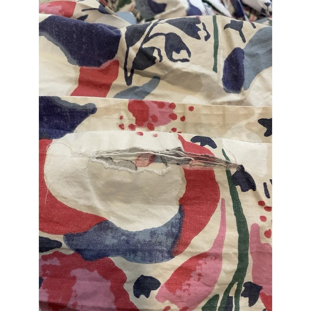 Ralph Lauren Sophie Watercolor Full/Queen Duvet Cover & Pillow Sham Blue Pink